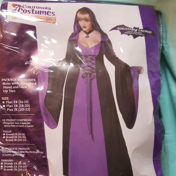 SOLD Halloween Costume - Plus Size Hooded Robe - Picture 1 of 6